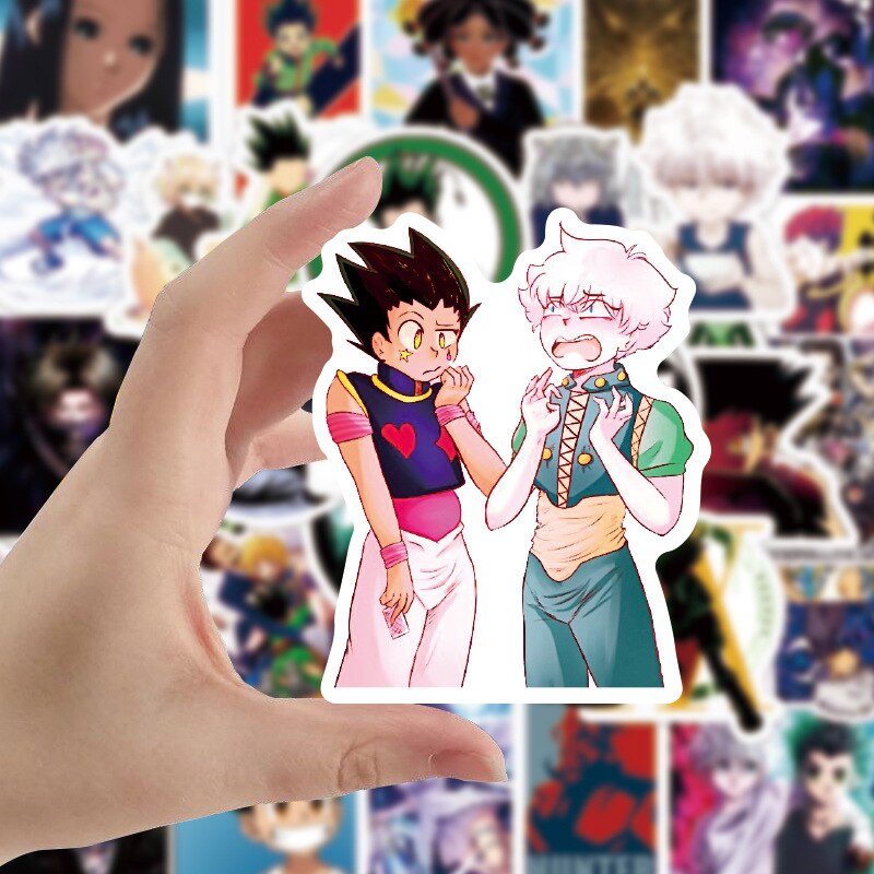 100Pcs Cartoon Anime Hunter x Hunter Stickers for Phone Bike Skateboard Guitar Luggage Laptop Cup Waterproof 1 - Hunter X Hunter Shop