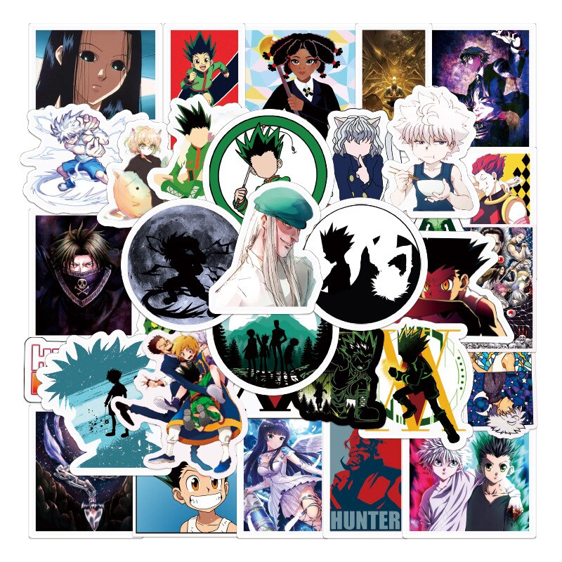 100Pcs Cartoon Anime Hunter x Hunter Stickers for Phone Bike Skateboard Guitar Luggage Laptop Cup Waterproof 2 - Hunter X Hunter Shop