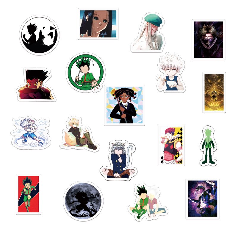 100Pcs Cartoon Anime Hunter x Hunter Stickers for Phone Bike Skateboard Guitar Luggage Laptop Cup Waterproof 3 - Hunter X Hunter Shop
