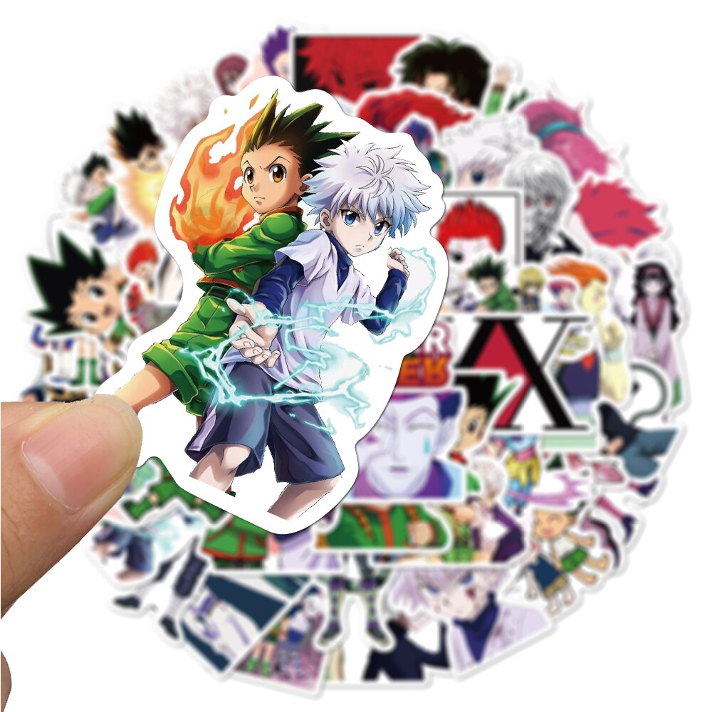 50Pcs Pack Anime Hunter x Hunter Graffiti Stickers Anime Stickers For Motorcycle Luggage Laptop Bicycle Skateboard 5 - Hunter X Hunter Shop