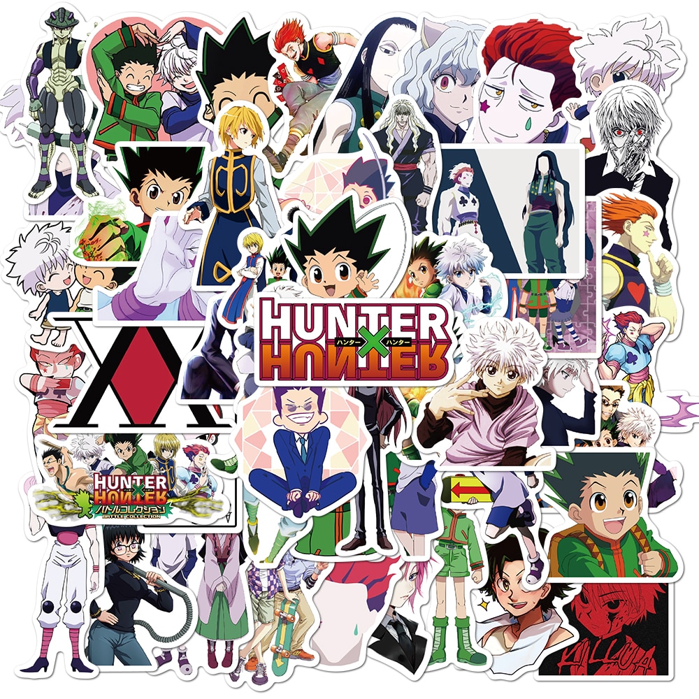 50Pcs Pack Anime Hunter x Hunter Graffiti Stickers Anime Stickers For Motorcycle Luggage Laptop Bicycle Skateboard - Hunter X Hunter Shop