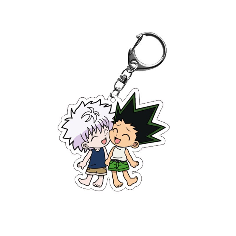 Anime Hunter X Hunter Keychain Acrylic Figure Car Keychains key Chain Pendant Keyring Accessories Metal Holder 1 - Hunter X Hunter Shop