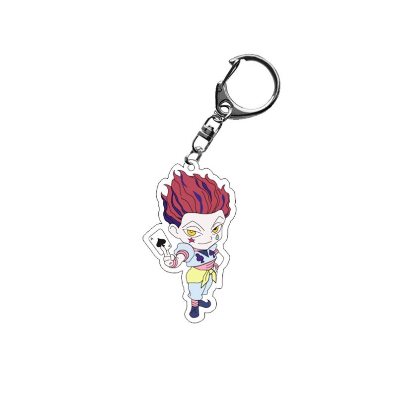Anime Hunter X Hunter Keychain Acrylic Figure Car Keychains key Chain Pendant Keyring Accessories Metal Holder 3 - Hunter X Hunter Shop