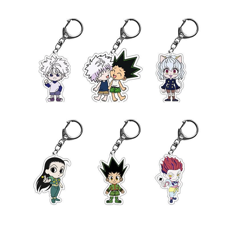Anime Hunter X Hunter Keychain Acrylic Figure Car Keychains key Chain Pendant Keyring Accessories Metal Holder - Hunter X Hunter Shop