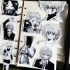 HUNTERxHUNTER Black and White Stickers Waterproof HD Stickers Handbook Notebook Stickers 2 - Hunter X Hunter Shop