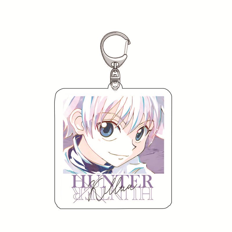Hot Anime HUNTER X HUNTER Keychain Killua Irumi Hisoka Cute Acrylic Figure Pendant Keychain Keyring Collection 4 - Hunter X Hunter Shop