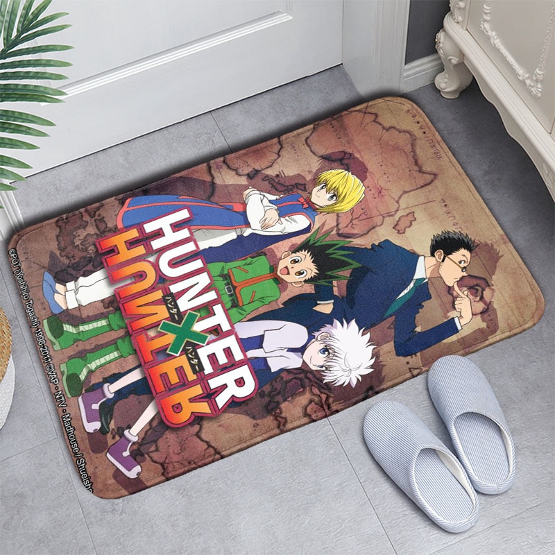Hunter x Hunter Doormat Floor Bath Kitchen Beach Mat Flannel Sponge Fabric 3D Printed Shaggy Custom - Hunter X Hunter Shop
