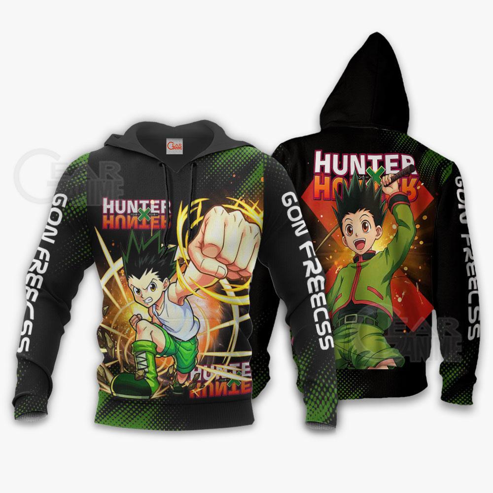 1125 AOP Hunter X Hunter Characters VA Gon 2 hoodie font and back - Hunter X Hunter Shop