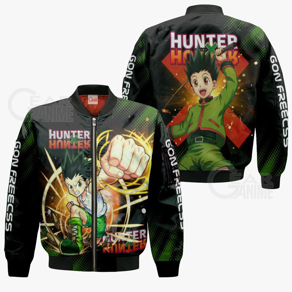1125 AOP Hunter X Hunter Characters VA Gon 4 Bomber jacket front and back - Hunter X Hunter Shop