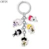 New Anime Figure HUNTER X HUNTER Keychain Killua Irumi Hisoka Acrylic Pendant Key Chain For Women 2 - Hunter X Hunter Shop