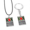 New Anime Hunter x Hunter Keychain Metal Dog Tag Key Chain Ring Holder Men Gift Jewelry 4 - Hunter X Hunter Shop