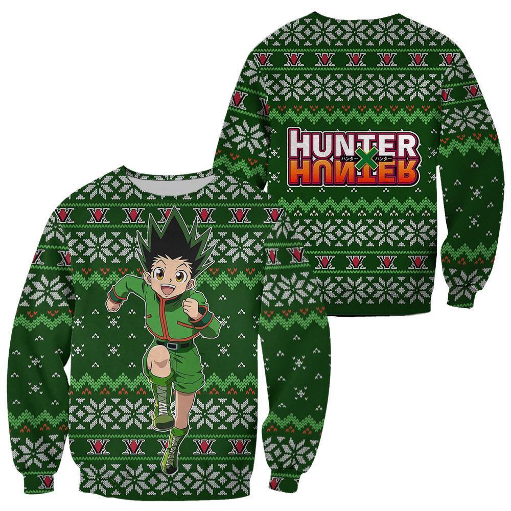 gon ugly christmas sweater hunter x hunter anime custom xmas clothes gearanime - Hunter X Hunter Shop
