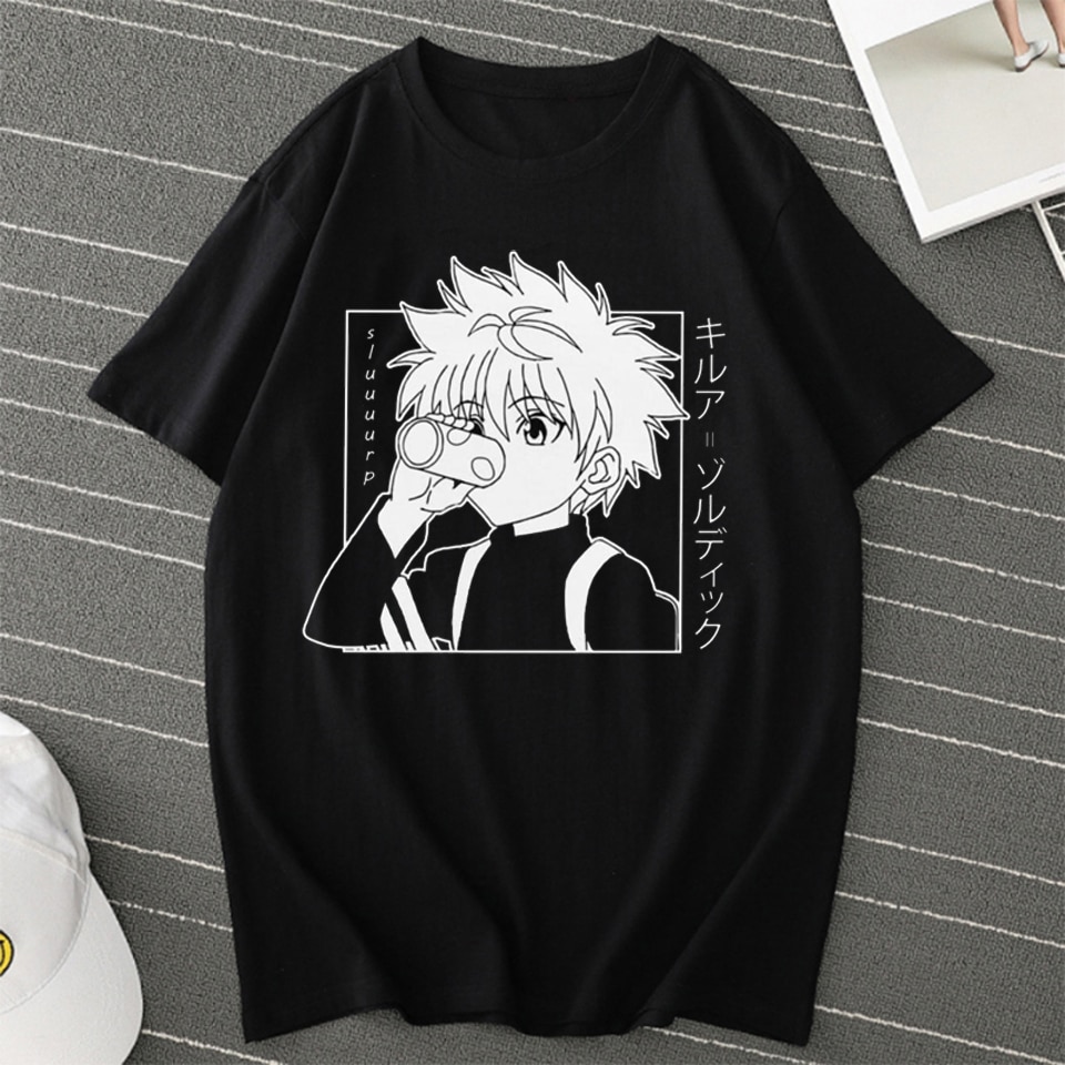 Anime Hunter X Hunter Killua Zoldyck Men s Tshirt Kawaii Men Women T shirt Tops Kurapika - Hunter X Hunter Shop