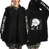 New Hoodie Hunter X Hunter Killua Zoldyck Zip Up Hoodies Streetwear Plus Size Jackets Coats Long 2 - Hunter X Hunter Shop