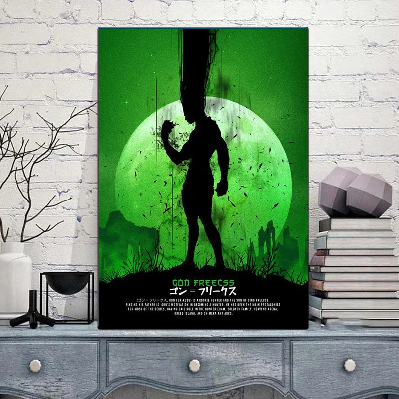 Anime Hunter X Hunter Poster Killua Zoldyck Kurapika Gon Freecss Hisoka Wall Art Decoration HD Canvas 4 - Hunter X Hunter Shop